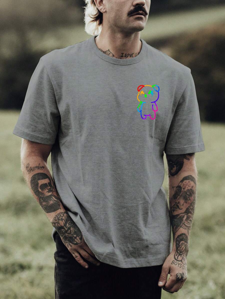 Men T-Shirts - 灰色 - 查看 1