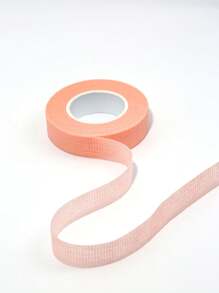1 pièce Ruban adhésif pour extension de cils en tissu non tissé rose, sans peluche, respirable, ruban en papier de 9 m de long