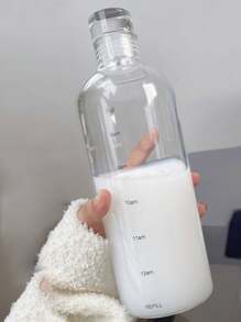 Botella de agua de plástico de 500ml/750ml con marcas de tiempo para niñas, botella de agua linda para ir al gimnasio y la escuela, 1 pieza, para exteriores, campamento