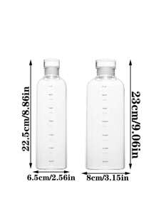 Botella de agua de plástico de 500ml/750ml con marcas de tiempo para niñas, botella de agua linda para ir al gimnasio y la escuela, 1 pieza, para exteriores, campamento