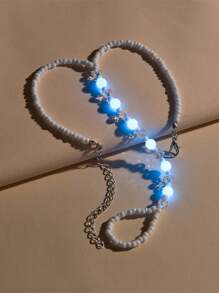 Phát Sáng Trong Vòng Chân Găng Tay Đính Cườm Màu Tối - Nhiều màu - Xem 5