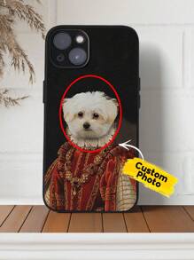 1pc Custom Face Phone Case, TPU Phone Case, Custom Pet Theme Phone Case, Pet Picture Phone Case, Shockproof Protection For Your Phone, Phone Series, Case For Phone Pro /Pro Max/X/ XR/XS/ XS Mini/Max, Unique Gift For Her/Him, Gift For Pet Lover