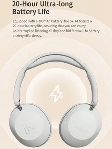 Wireless Headset Comfortable Wearing BT 5.30 Headset Foldable Portable Design Minimalist Headset - Light Grey - View 6