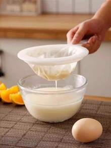 1pc Multifunction Filter Sieve,Soymilk Filter, Juice Filter Plug, Food Filter - White - View 6