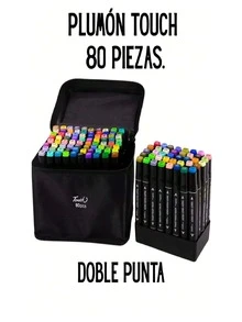 80 marcadores de colores de doble punta, marcadores de colores, marcadores de secado rápido, marcadores que no se decoloran - Multicolor - Ver 9