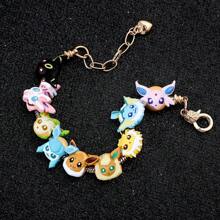 pocket monsters 日系动漫宠物潘吉亚多拉串珠DIY手链饰品卡通吊坠手工DIY串珠手链礼物送给闺蜜，情侣百搭饰品，节日礼物 - 彩色 - 查看 3