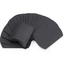 Set Of 50 Pillow-Shaped Packaging Boxes With Jute Twine And Kraft Paper For Gift Wrapping - Black - View 3