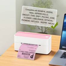 Cuộn nhãn dán 4x6 cho máy in nhãn nhiệt - Nhãn vận chuyển màu hồng 500 chiếc - Nhãn máy in nhiệt cấp thương mại dành cho vật tư doanh nghiệp nhỏ - Giấy in nhiệt 4x6 chống nước/chống dầu - Hồng - Xem 7