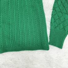 Women Knit Tops - 綠色 - 查看 2