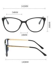 1pc Women's Tr Cat Eye Fashionable Daily Wear Non-Prescription Glasses Clear Glasses Accessories Glasses Accessories For Women Leopard Print - Multicolor - View 10