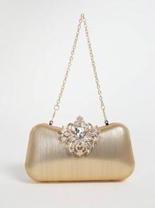 Sac de soirée de luxe en strass pour le Carnaval, Pochettes brillantes de robe de mariée, sac de soirée de boîte exquis, élégant et glamour, décoré de petits strass pour la fête, sac de soirée, sac d"embrayage pour les femmes lors des fêtes, des dîners, des banquets, le meilleur cadeau pour les femmes, portefeuille brillant pour les dîners de Carnaval, sac à main en strass pour la fête et le bal