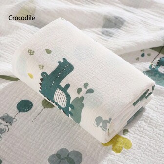 1 件婴儿襁褓毛巾、浴巾、绉布面料、柔软亲肤爱心情人节