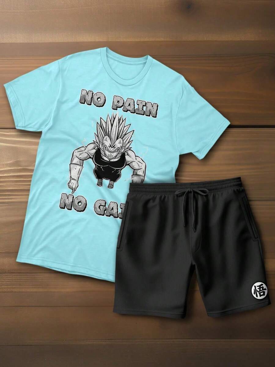 Men T-Shirts - 淺藍色 - 查看 1