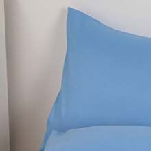 2 Màu thuần Vỏ gối Đơn giản Vỏ gối Máy giặt được Vỏ gối - Màu xanh nhạt - Xem 7