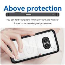 华丽多彩奢华潮流手机壳,适用于 Nothing Phone 2A Nothing Phone 2 Nothing Phone 1 灵敏舒适的按键,厚度适中,防摔,防指纹 - 黑色 - 查看 5