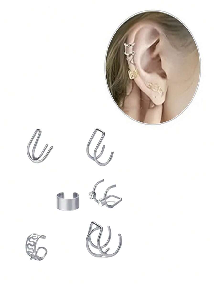 Ear Cuffs - 銀 - 查看 1