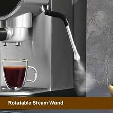 DC DICLASSE Compact Espresso Machine Coffee Cappuccino Latte Maker 20 Bar Steam Wand With Milk Frother Wand Fast Heating 30 Oz Removable Water Tank Touch Screen - Bạc - Xem 8