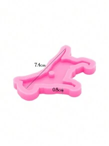 1個epoxy樹脂鬥牛犬家庭母親和嬰兒矽膠模具,可用於diy珠寶製作工藝/鑰匙扣 - 粉色 - 查看 38
