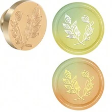 1入組黃銅蠟印章頭,無手柄,復古貓/月亮/蒲公英/大象圖案可更換,適用於婚禮派對邀請信封禮品包裝 - 金色 - 查看 30