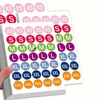 700pcs/Pack Self-Adhesive Size Specification Dot Serial Number Label Stickers For Shoes And Clothes