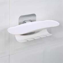 1pc Self Adhesive Wall Mount Toothbrush Holder, Toothbrush Dispenser For Family Bathroom Use - White - View 3