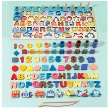 Juguete Educativo Tablero Montessori Grande Madera Dinamico Colores Letras Numeros Transportes Conteo Pesca Matemáticas Divertido Multicolor Abcedario Figuras Geometricas Practico Ligero