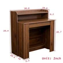 QQD 20"-100" Extendable Dining Table With Storage Sideboard For 6-10 Person, Extra Long Transformer Table, Modern Multifunctional Conference Meeting Table With Extension Leaves Holder