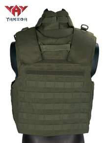 Nuevo Modelo De Yakeda Chaleco Táctico De Entrenamiento Para Exteriores Con Protección Completa Contra El Desgaste Y El Viento Y Transpirable Con Protector De Cuello - Verde militar - Ver 4