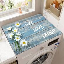 1 Miếng Gỗ Tấm bảng Giống cúc In Chống bụi Che phủ Đối với Máy giặt , Không thấm nước Thảm trải bàn , Tủ lạnh Tấm lót , Nắp đậy chống bụi cho lò vi sóng ; Inch Hiện đại Máy giặt Và Máy sấy khô Áo Che phủ , Thích hợp Đối với Giặt Phòng Và Phòng bếp - Nhiều màu - Xem 1