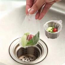 100/200pcs, Disposable Kitchen Sink Strainer Mesh Bag Collecting Food Waste Leftover