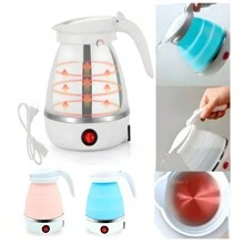 Hervidor Tetera Eléctrica Portatil Viaje Plegable Silicona Tipo Cafetera Estilo Jarra De Grado Alimenticio Calentador 6 Minutos Agua Caliente Rapida Ahorra Espacio Liviana Ligera Moderna Ideal Para Cualquier Lugar Casa Oficina Escuela Vacaciones W4100 Rosa - Rosa - Ver 7