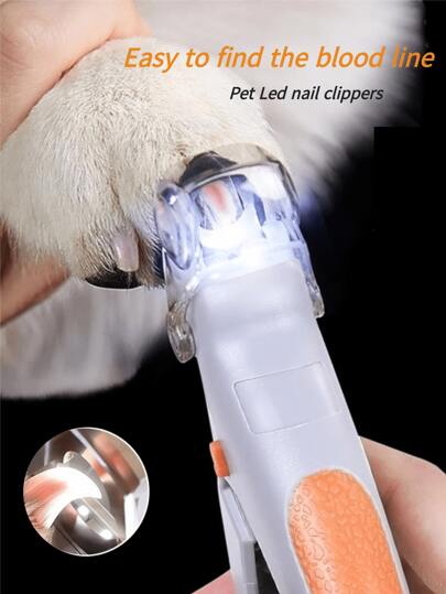 LED-Licht Nagelknipser für Haustiere - Geeignet für mittelgroße & kleine Katzen & Hunde, professionelles Haustier-Pflegeinstrument