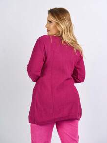 Women Cardigans - Rose Red - View 2