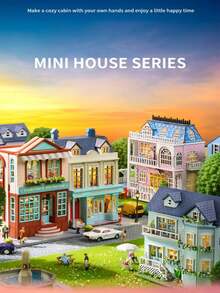 DIY Miniature Doll House Kit Magic Mini House 3D Puzzle Toy Wooden Craft Diorama Model Building Set Birthday Gift - Multicolor - View 1