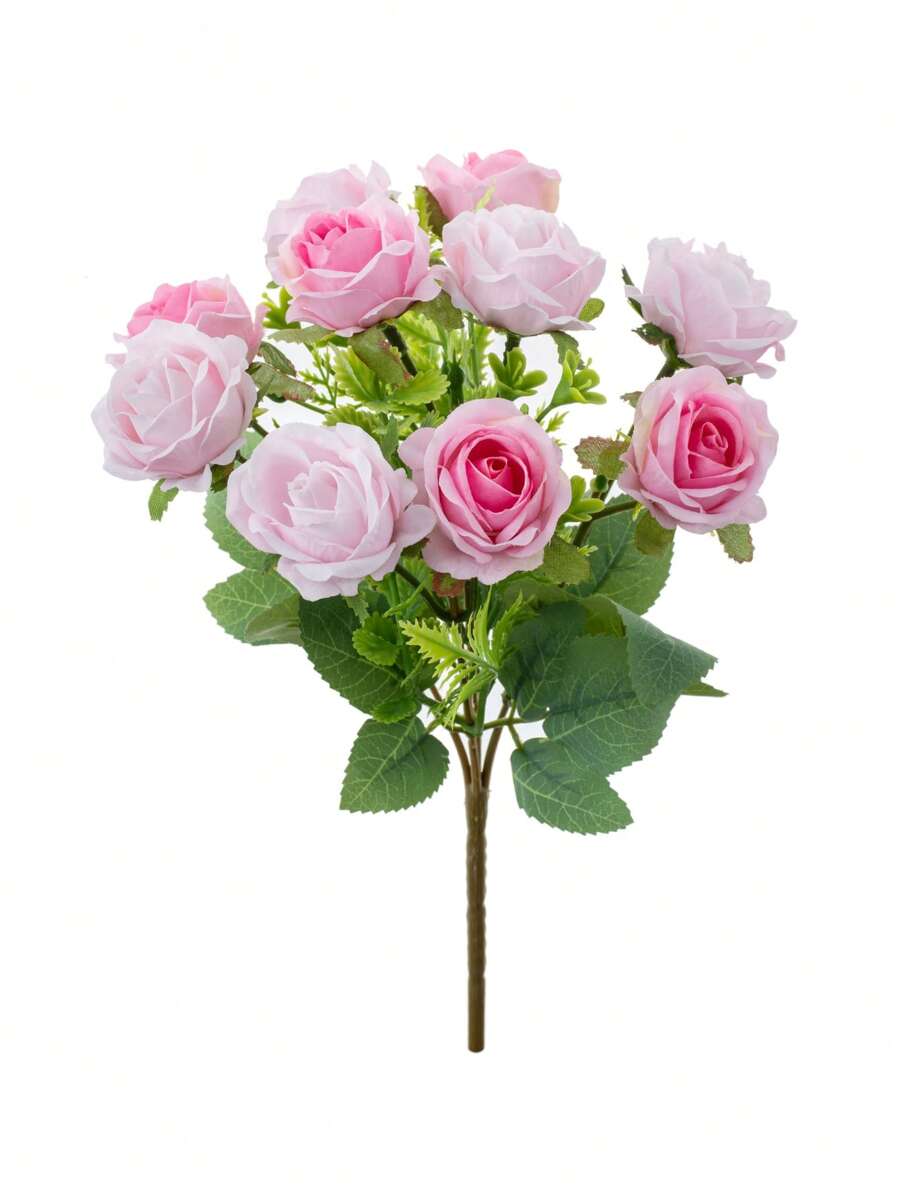 1/3PCS 人造花玫瑰花束家居餐桌装饰摄影道具户外花园婚礼装饰新娘手捧花材料腕花派对装饰情人节礼物新年装饰