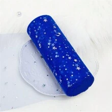 10 Yards Stern Mond Laser Pailletten Tüllrolle weiches Tüllband für Partydekoration DIY Handwerk Tutu Rock Zubehör Hochzeitshintergrund Bühnendekoration Nähen Mesh