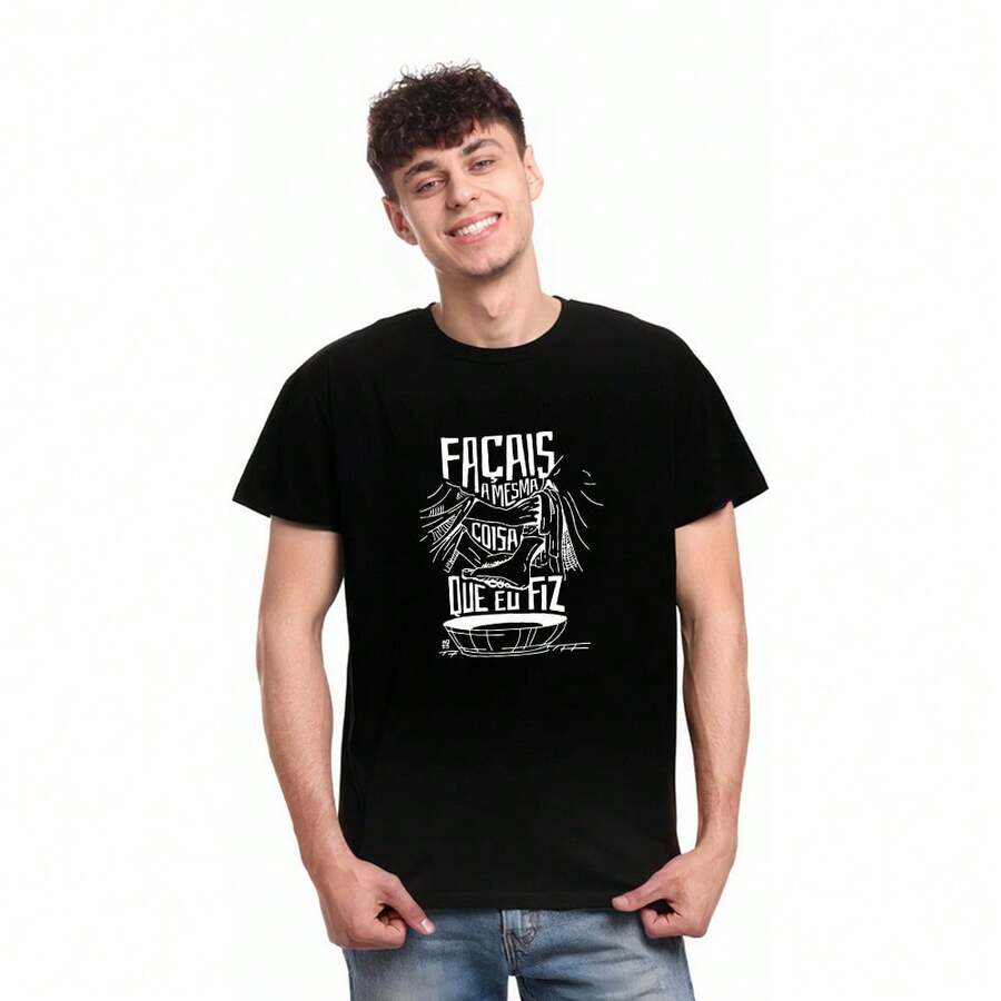 Men T-Shirts - 黑色 - 查看 1