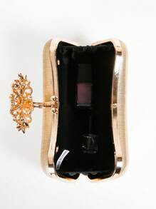 Sac de soirée de luxe en strass pour le Carnaval, Pochettes brillantes de robe de mariée, sac de soirée de boîte exquis, élégant et glamour, décoré de petits strass pour la fête, sac de soirée, sac d"embrayage pour les femmes lors des fêtes, des dîners, des banquets, le meilleur cadeau pour les femmes, portefeuille brillant pour les dîners de Carnaval, sac à main en strass pour la fête et le bal