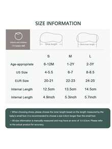 1pair Solid Floor Socks Color Cute Unisex Baby Sports Shoes - Khaki - View 5