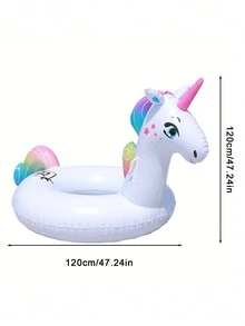 Adults' Inflatable Unicorn Water Float Lounger Swimming Ring Pool Float - White - View 10