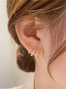 Stud Earrings - 金色 - 查看 6