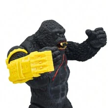 Articulated King Kong 27 Cm With Glove + Sound. Room Decoration - Black - View 1
