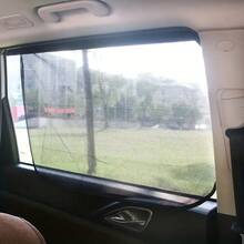 4pcs Car Window Sunshade Magnetic Screen Sun Insulation Anti-Glare Shading Curtain Net For Side Window With Expanding Function - Black - View 7