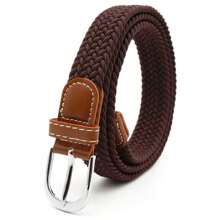 1 pièce Ceinture élastique tressée colorée de 2,5 cm pour femmes, ceinture décontractée tressée extensible, ceinture mode femme pour l'été, l'école, l'automne, Halloween - Multicolore - Voir 7