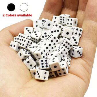 100pcs/Set 8mm Mini Dice Multicolors Available Square Angle Point Dice Party Game Accessories Point Game Props