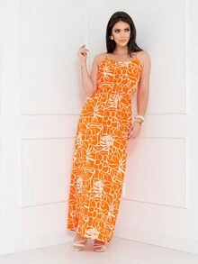 Women Dresses - 橘色 - 查看 4