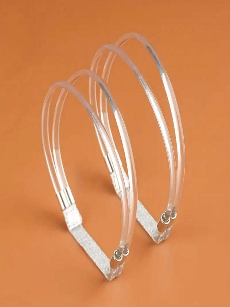 1 par de correas de tobillo elásticas desmontables con hebilla para zapatos de tacón alto (escuela) para mujer - transparente - Añade 3