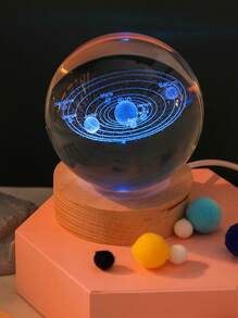 8cm Cloud Shaped + 7cm Round Wooden Rainbow Decor - Purple - View 3