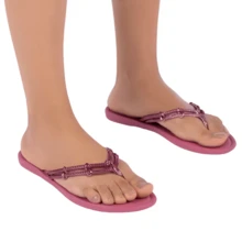 Women Flip-Flops - 紅色 - 查看 3
