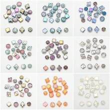 20 cái/gói Hạt thủy tinh Với Cỏ bốn lá & Thiết kế hoa hồng , , Mạ điện Màu sắc , DIY Làm đồ trang sức Chất liệu - Màu cỏ bốn lá hoa hồng - Xem 2